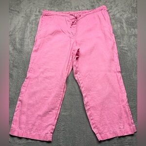 Ann Taylor Petites Linen Pants Women’s Size 8P Color Pink Boho